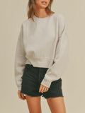 Cropped To The Core Sweatshirt in Dusty