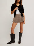 Paradise Found Menswear Skort in Chocolate Combo