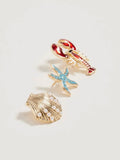 Lobster Brooch Pins Set