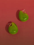 Oliee Olive Retro Earring in Green