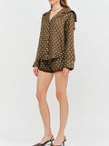 On The Spot Blouse in Brown