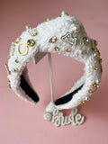 Tie the Knot Headband in White