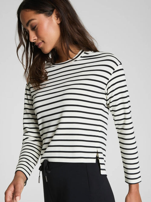 AirEssentials Relaxed Long Sleeve Top in Pier Stripe