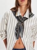 Carmen Knitted Triangle in Angel White