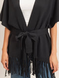 On The Fringe Sweater in Black