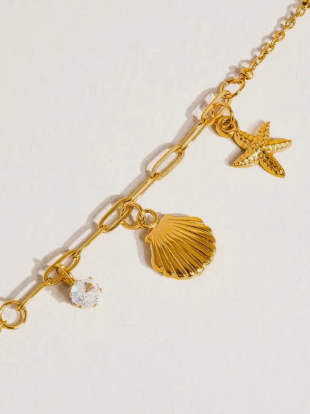 Roshell Shell & Star Necklace