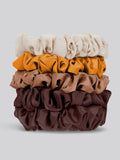 Satin Petite Scrunchies 5pc Set in Sedona