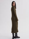 Axel Rib Knit Midi Dress in Olive Night