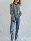 Piper Cardigan in Charcoal Stripe