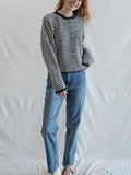 Piper Cardigan in Charcoal Stripe
