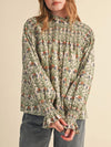 So Yoked To See You Blouse in Cream Garden