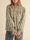 So Yoked To See You Blouse in Cream Garden