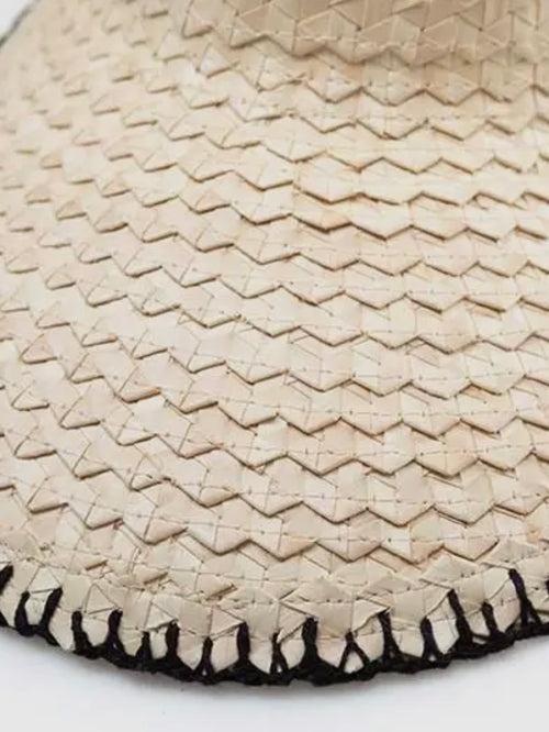 Playa Crochet Straw Visor in Natural