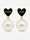 Missouri Heart Pearl Drop Earrings