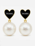 Missouri Heart Pearl Drop Earrings