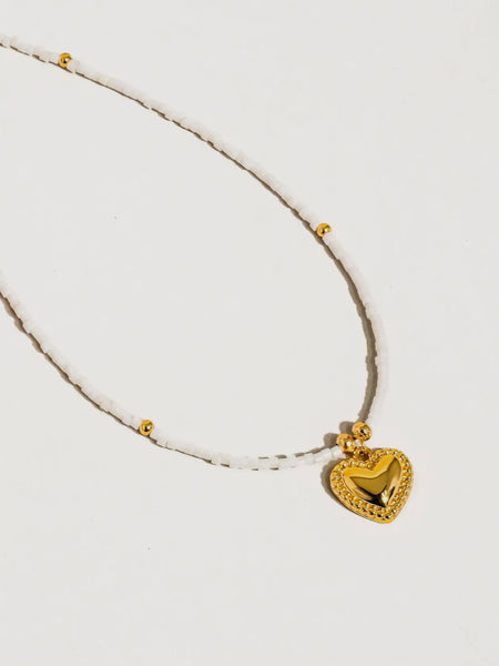 Ulani Beaded Heart Necklace