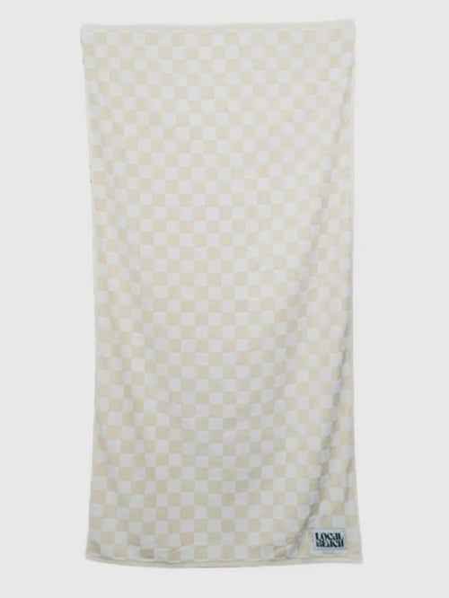 Checker Towel in Cream & White