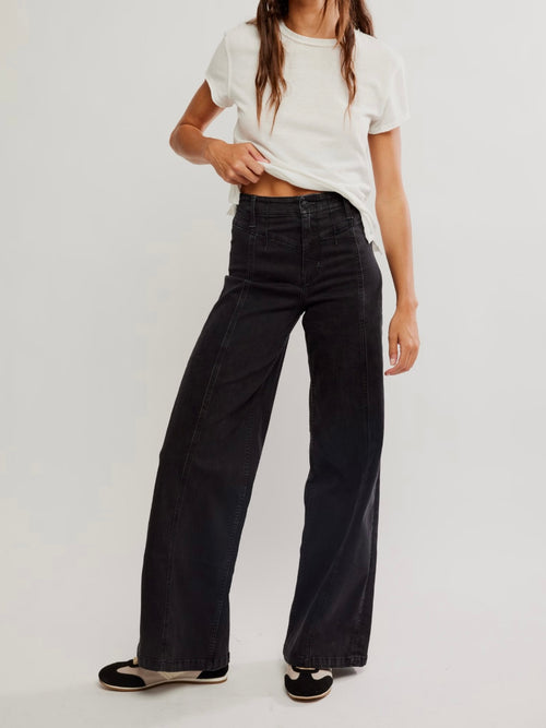 Libre Wide Leg Jean in Cafe Noir