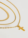 Georgine Layered Cross Necklace