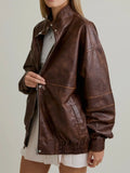 Faux Your Information Jacket in Brown