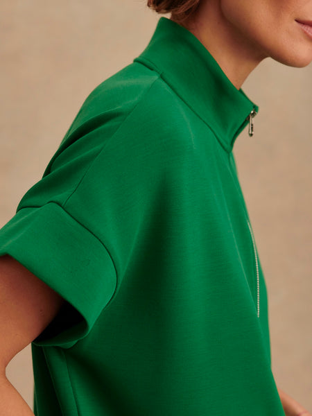 Ritchie Short Sleeve Sweat in Verdant Green