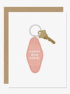 Motel Keychain Happy New Home Card