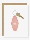 Motel Keychain Happy New Home Card