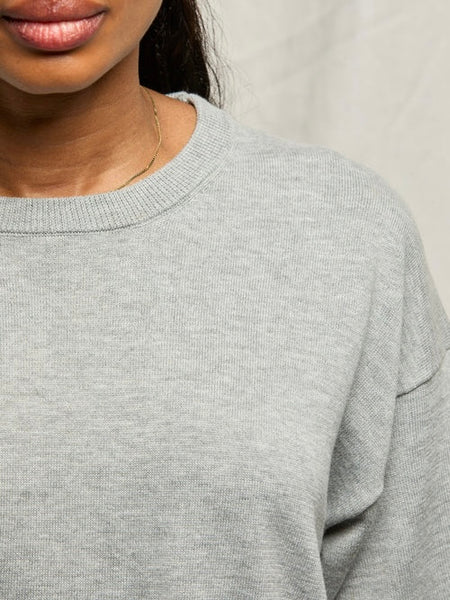 Yvonne Sweater Tee in Heather Grey