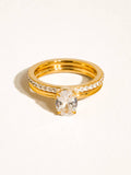 Neve Oval CZ Stack Ring