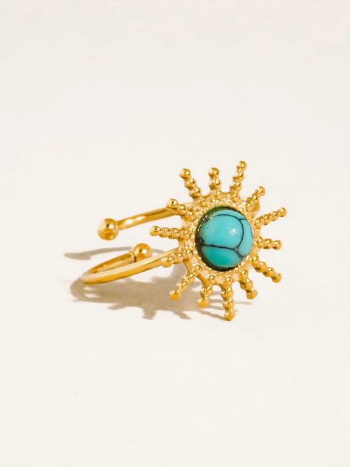 Ainsley Sunburst Ring in Turquoise