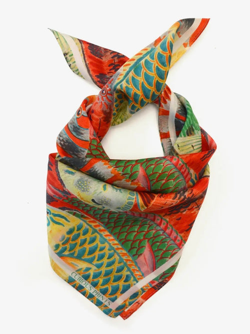 Tropical Fish Silk Bandana