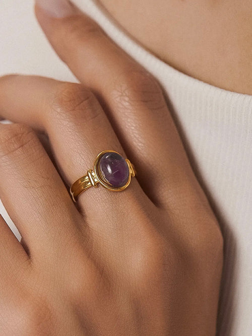 Jett Stone Ring in Purple