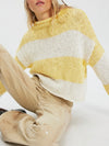 Opal Rugby Stripe Sweater in Lemon Combo