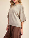 Doing The Most Sweater in Light Gold