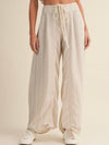 Seal The Deal Stripe Pants in Taupe