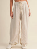 Seal The Deal Stripe Pants in Taupe