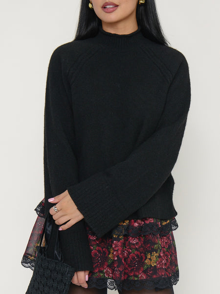 Emerson Sweater in Black Knit