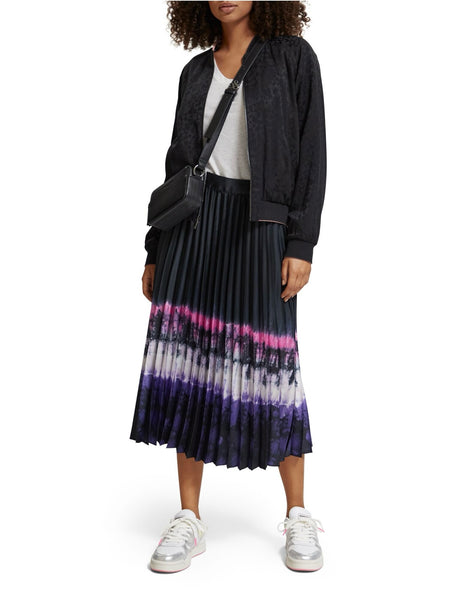 Rosalie Mesh Midi Skirt in Teal Combo