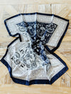 Retro Paisley Scarf in Navy
