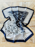 Retro Paisley Scarf in Navy
