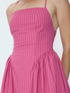 Sadee Dress in Magenta Stripe