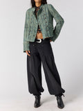Lotty Jacquard Jacket in Steel Sea