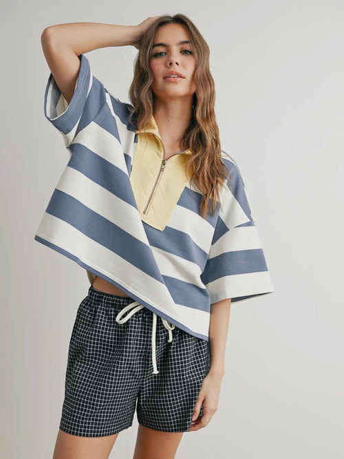 So Striped Polo Shirt in Blue