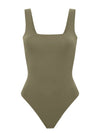 The Sculpting Modern Tank Bodysuit in Cedarwood