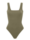 The Sculpting Modern Tank Bodysuit in Cedarwood