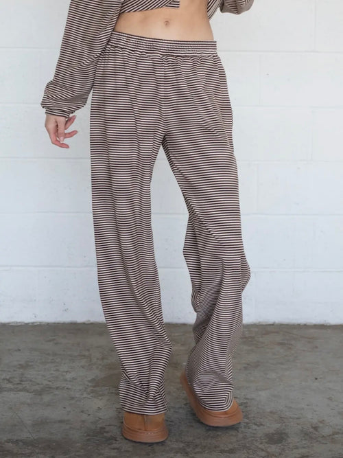 Dani Pants in Brown Stripe