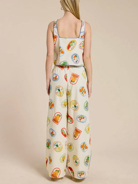 Zesty Summer Pants in Fruit Stickers