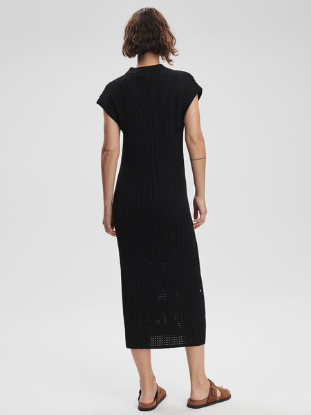 Cheston Relaxed Knit Dress in Black