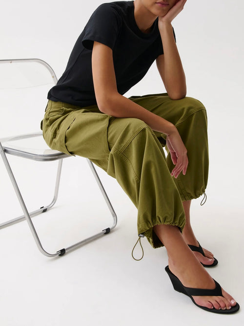 Petra Harem Cargo Pant in Deep Moss