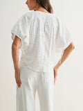 In The Blink Of An Eyelet Blouse in Off White